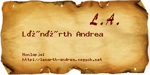 Lénárth Andrea névjegykártya